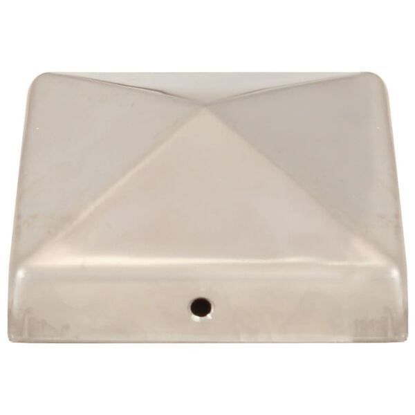 vidaXL Paalkappen 6 st piramide 81x81 mm roestvrij staal