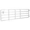 vidaXL Poort met 5 stangen (150-400)x90 cm staal zilverkleurig