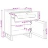 vidaXL Nachtkastje met lade Naturel 50 x 33 x 60 cm Massief Mango Hout