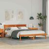 vidaXL Bedframe Wasbruin 140 x 200 cm Massief grenenhout