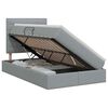 vidaXL Opslag bed met matras met opslag Lichtgrijs 120 x 200 cm Stof