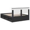 vidaXL Bedframe met hoofdeinde Zwart 140 x 200 cm Massief grenenhout