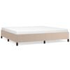 vidaXL Bedframe zonder matras 200x200 cm kunstleer cappuccinokleurig