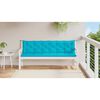 vidaXL Tuinbankkussens 2 st 200x50x7 cm stof turquoise