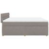 vidaXL Boxspring met matras stof taupe 180x200 cm