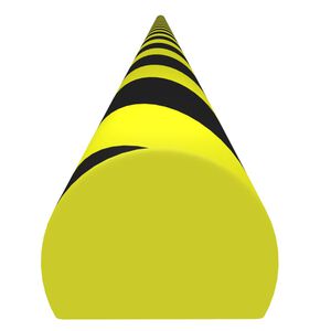 vidaXL Hoekbeschermer 4x3x100 cm PU geel en zwart