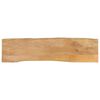 vidaXL Tafelblad met natuurlijke rand 180x40x2,5 cm massief mangohout