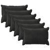 vidaXL Kussensloop 6 pcs HOUTEN Zwart 50 x 75 cm Fluweel
