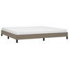 vidaXL Bedframe zonder matras stof taupe 200x200 cm