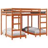 vidaXL Drie-hoog Bunk Bed Frame Wasbruin 140 x 200 cm