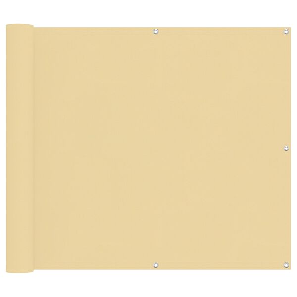 vidaXL Balkon Scherm Zand 100 x 400 cm Oxford Stof