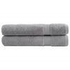 vidaXL Handdoeken SOLUND 2 st 600 g/m&sup2; 100x200 cm grijs