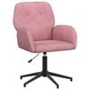 vidaXL Draaischrijfstoel 54 x 55 x 90 cm Roze fluweel