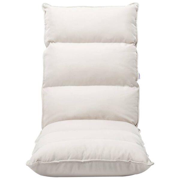 vidaXL Vloerstoel inklapbaar stof crème