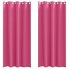 vidaXL Zwart-out Gordijnen met Ringen 2 st Felroze 245 x 140 cm