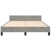 vidaXL Bedframe zonder matras 140x190 cm fluweel lichtgrijs