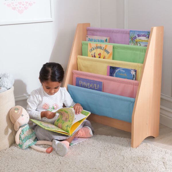 KidKraft Kinderboekenrek 60,96 x 29,85 x 71,12 cm pastel en naturel