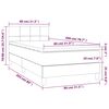 vidaXL Boxspring met matras en LED fluweel donkerblauw 80x200 cm