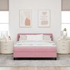 vidaXL Boxspringbed met matras Roze 160 x 200 cm Fluweel