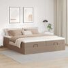 vidaXL Ottoman bed met matrassen 200x200cm kunstleer cappuccinokleurig