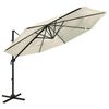 vidaXL Parasol 4-laags met aluminium paal 3x3 m zandkleurig