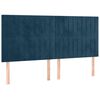 vidaXL Bedframe met hoofdeinde fluweel donkerblauw 180x200 cm