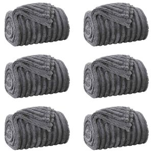 vidaXL Kleden 6 st Donkergrijs 240 x 220 cm 8.76 kg Fleece
