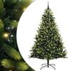 vidaXL Kunstkerstboom met scharnier 300 LEDs Groen 240 cm PVC en PE