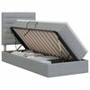 vidaXL Opslag bed met matras met opslag Lichtgrijs 100 x 200 cm Stof