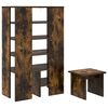vidaXL Schoenenkast met plank 2 pcs Gerookt eiken Bewerkt hout