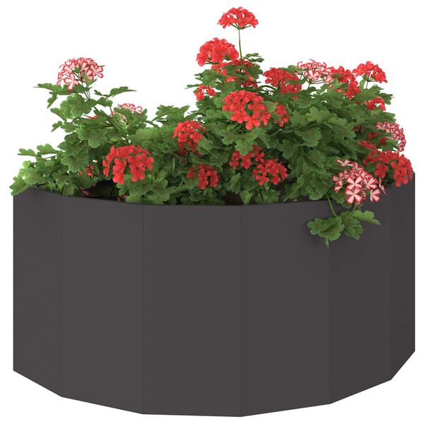 vidaXL Plantenbak Zwart 120 x 60 x 50 cm Staal