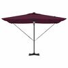 vidaXL Roma Parasol Rood 286 x 285 x 270 cm Aluminium en Polyester