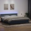 vidaXL Boxspring met matras en LED fluweel donkergrijs 180x220 cm
