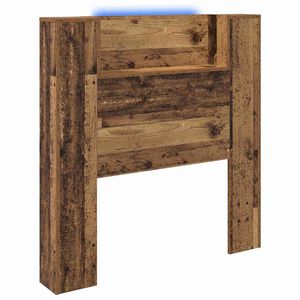 vidaXL Hoofdbord met plank Oudhout 100 x 15 x 103,5 cm Bewerkt hout