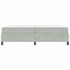 vidaXL Bedframe met matras Lichtgrijs 200 x 200 cm Stof