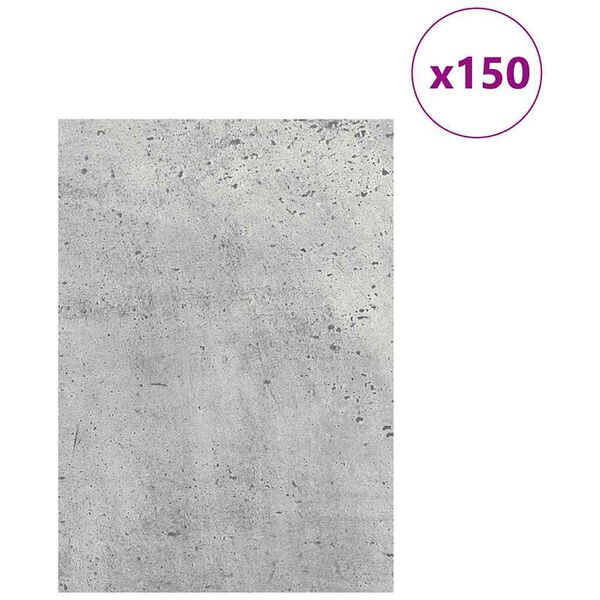 vidaXL Decorpanelen 150 pcs Beton Grijs 21 x 30 x 0,27 cm Bewerkt hout