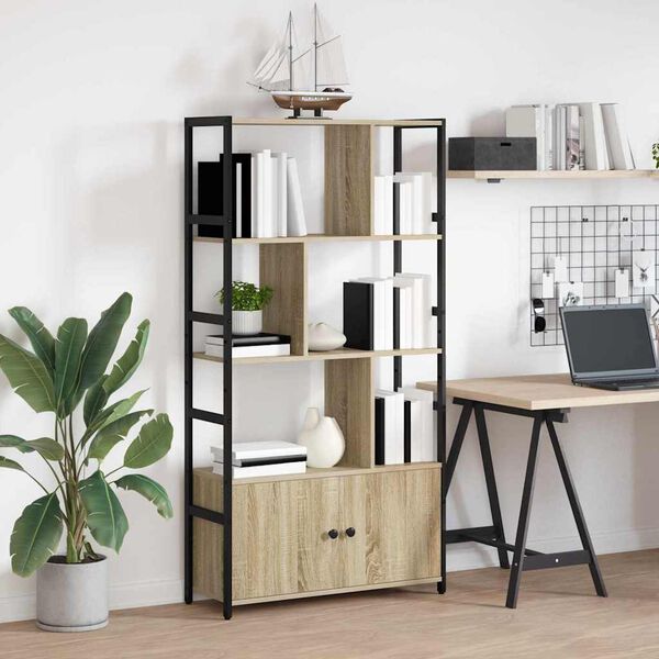 vidaXL Boekenkast Sonoma Eiken 80 x 30 x 155,5 cm Bewerkt hout