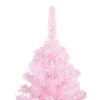 vidaXL Kunstkerstboom met verlichting en kerstballen 240 cm PVC roze