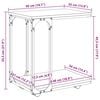 vidaXL Bijzettafel met wiel Zwart Eiken 50 x 35 x 55.5 cm Bewerkt hout