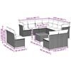 vidaXL 12-delige Loungeset met kussens poly rattan grijs