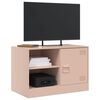 vidaXL Tv-meubel 67x39x44 cm staal roze