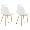 vidaXL Eetkamerstoelen 2 st PET transparant