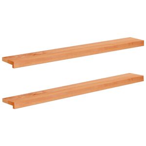 vidaXL Raamkozijnen 2 st Geolied 110 x 15 x 2 cm Massief beukenhout