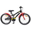 vidaXL Kinderfiets 22 Inch voor 7-12 jaar oud Zwart Rood