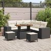 vidaXL Tuin Sofa Set met kussen 8 pcs Zwart poly rattan