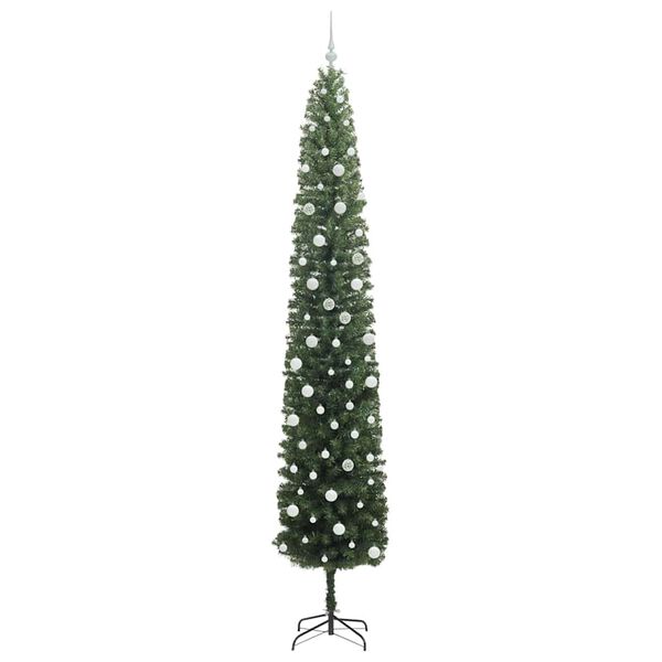 vidaXL Kunstkerstboom Groen 300 cm PVC en Staal en Kunststof