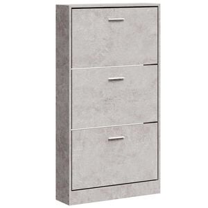 vidaXL Schoenenkast 59x17x108 cm bewerkt hout betongrijs