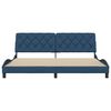 vidaXL Bedframe zonder matras stof blauw 200x200 cm