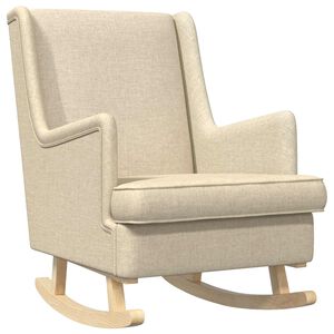 vidaXL Schommelstoel Cr&egrave;me 62 x 80 x 85 cm Stof
