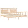 vidaXL Bedframe met hoofdbord massief hout 180x200 cm